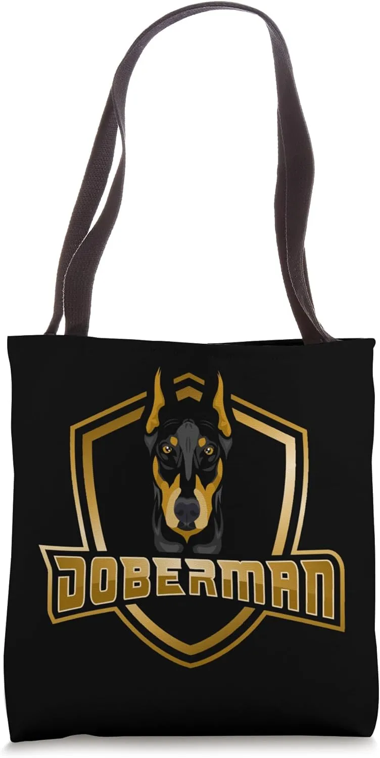 Doberman Shield Guardian Symbol Tote Bag