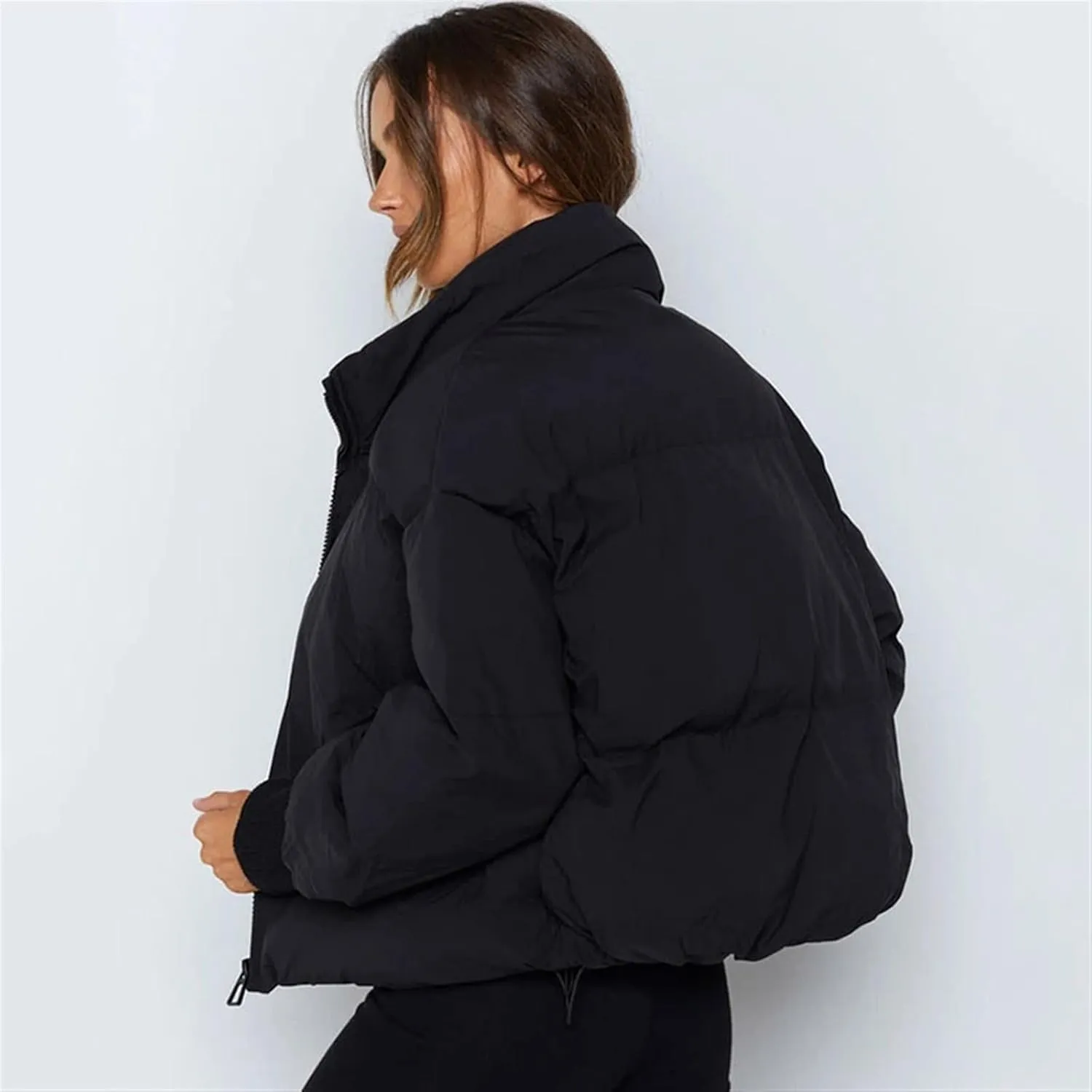 Down jacket women Autumn Winter Jacket Women Thicken Warm Solid Casual Cotton-padded Outerwear Bubble Coats