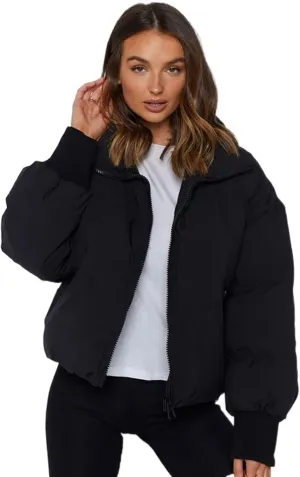 Down jacket women Autumn Winter Jacket Women Thicken Warm Solid Casual Cotton-padded Outerwear Bubble Coats