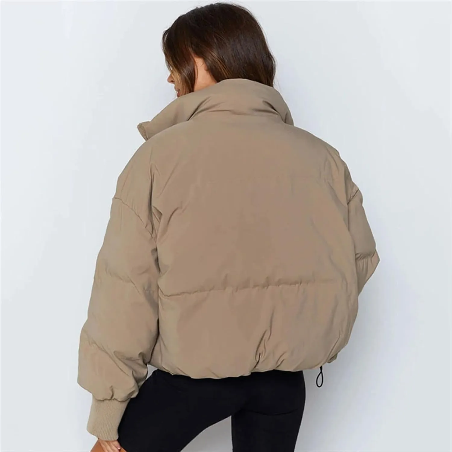 Down jacket women Autumn Winter Jacket Women Thicken Warm Solid Casual Cotton-padded Outerwear Bubble Coats