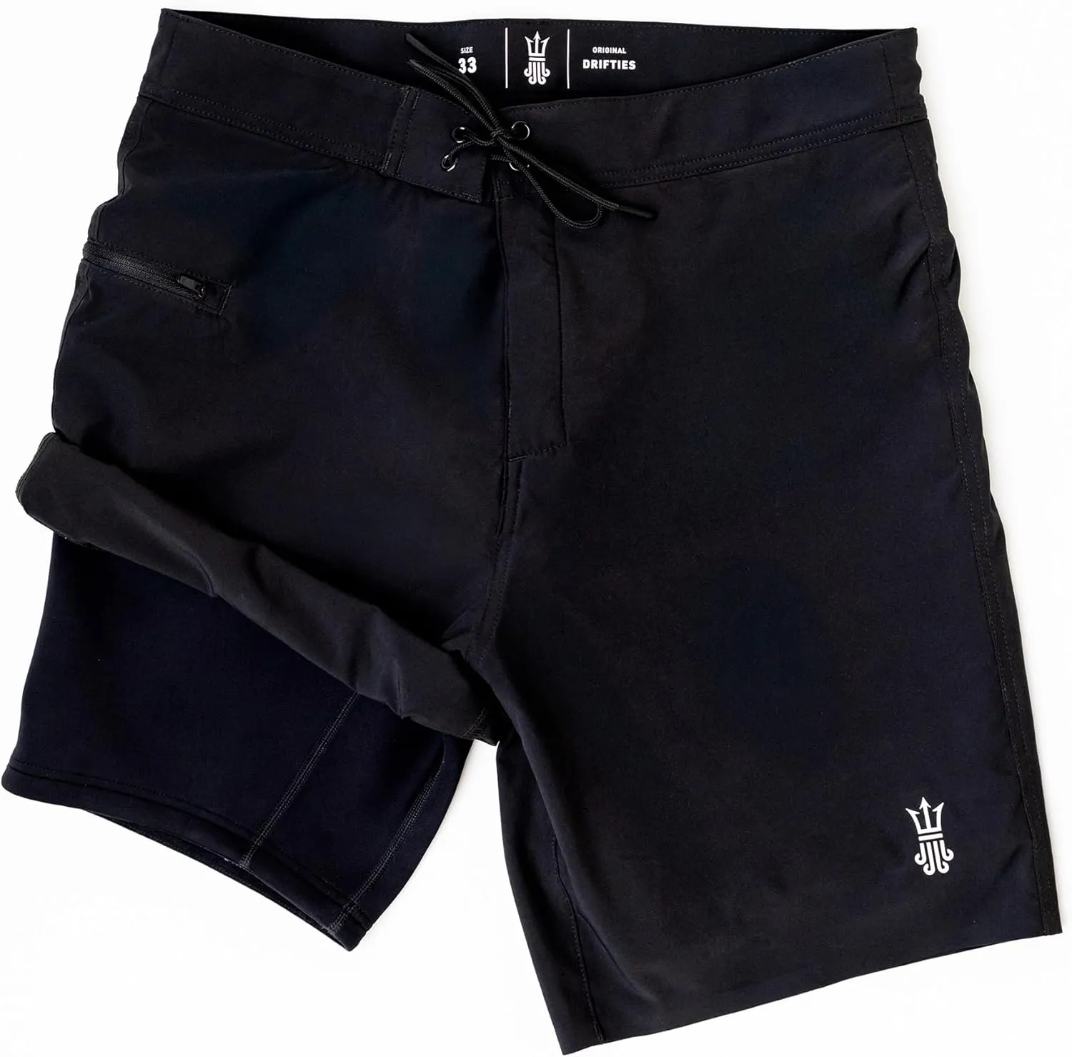 DRIFTLINE Wetsuit-Lined Boardshorts - Men??s Swim Trunks with Neoprene Liner 2-in-1 ?C Quick-Dry, Surf-Ready Fit, DWR Shell