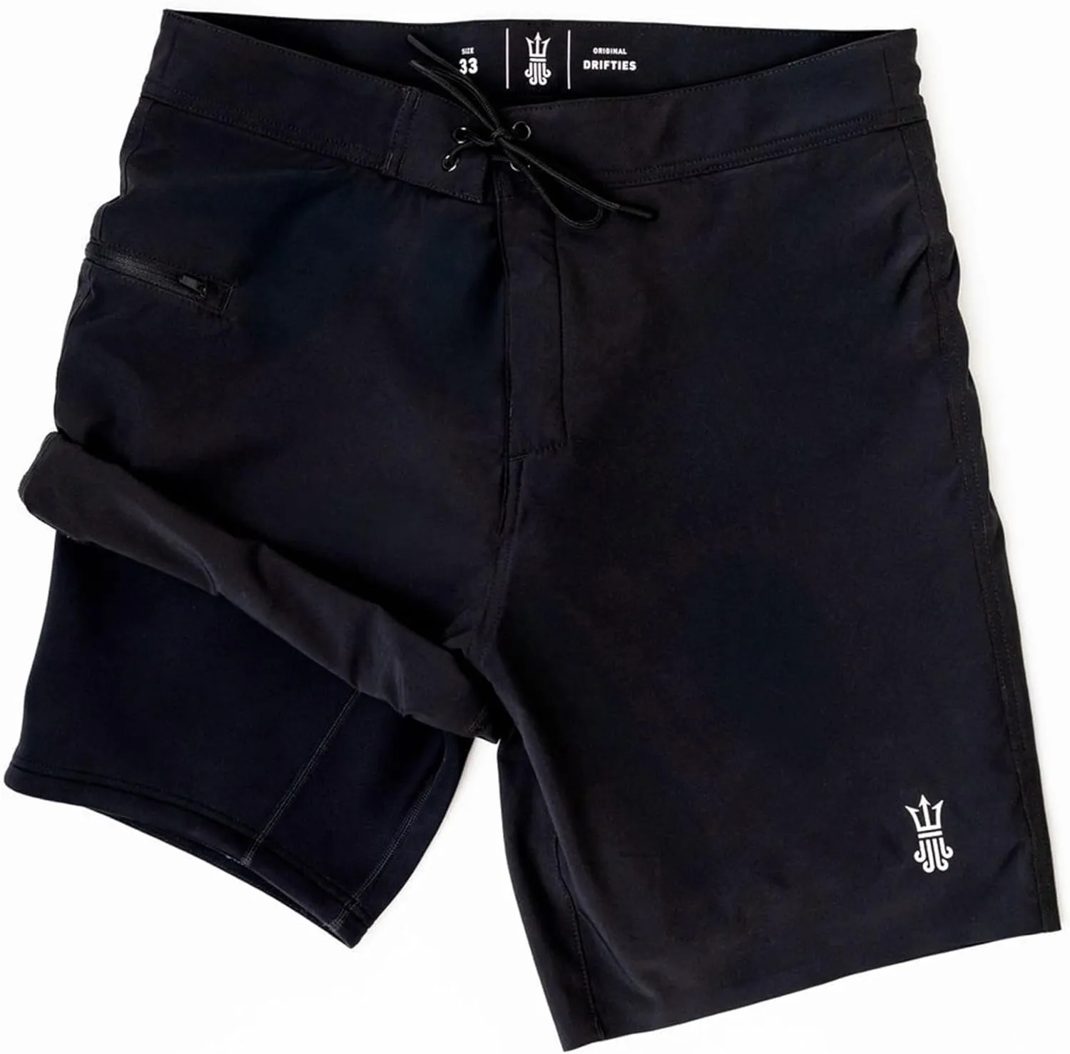 DRIFTLINE Wetsuit-Lined Boardshorts - Men??s Swim Trunks with Neoprene Liner 2-in-1 ?C Quick-Dry, Surf-Ready Fit, DWR Shell