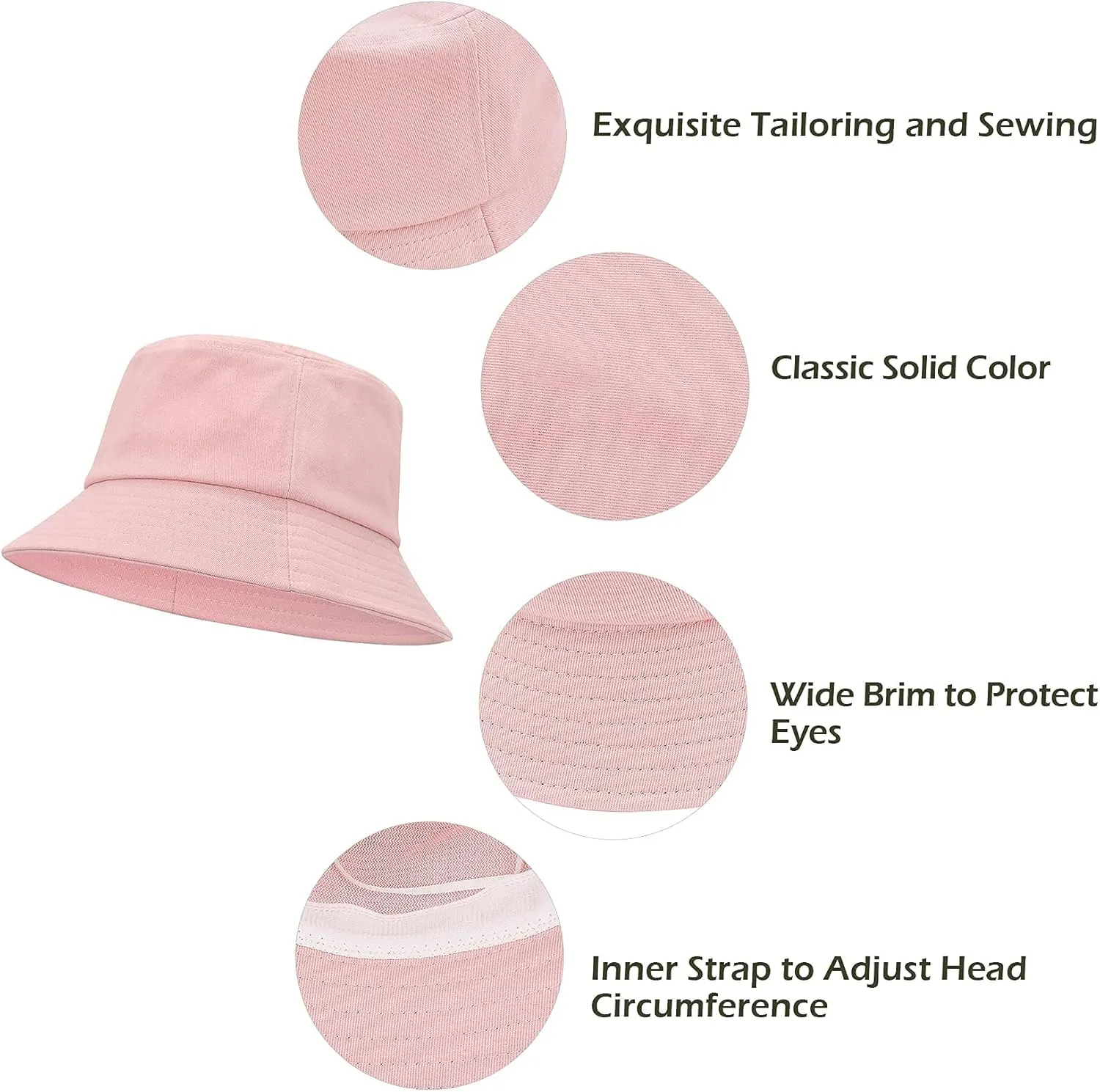 Durio Bucket Hat for Women Teens Travel Summer Womens Bucket Hats Packable Beach Sun Hat