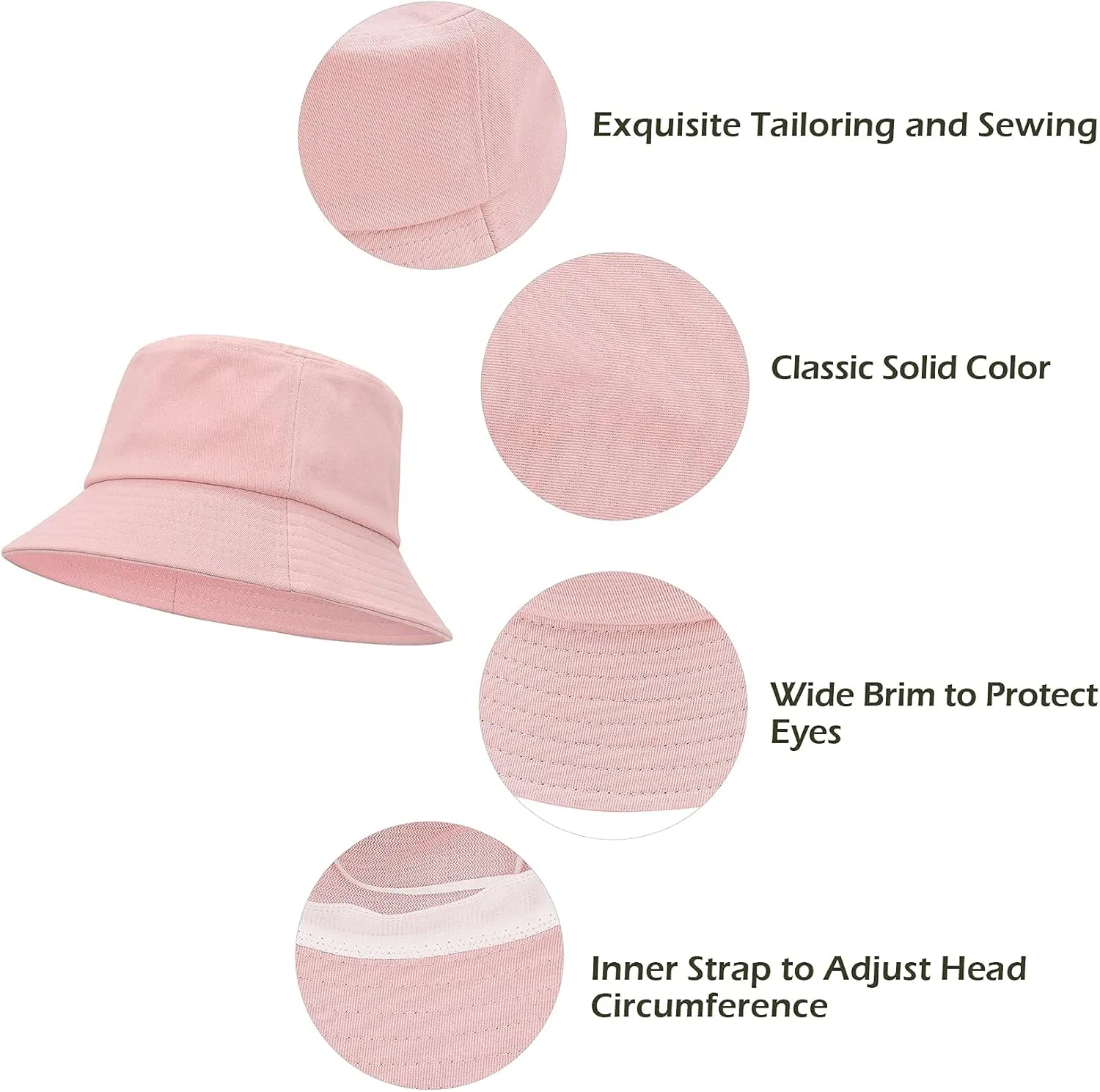 Durio Bucket Hat for Women Teens Travel Summer Womens Bucket Hats Packable Beach Sun Hat