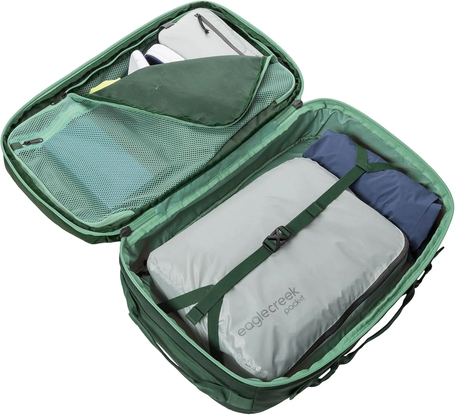 eagle creek Tour Travel Pack 40L - Versatile Luggage with Laptop-Computer-Backpack Compartment, Ideal for Adventurers, Jungle Green