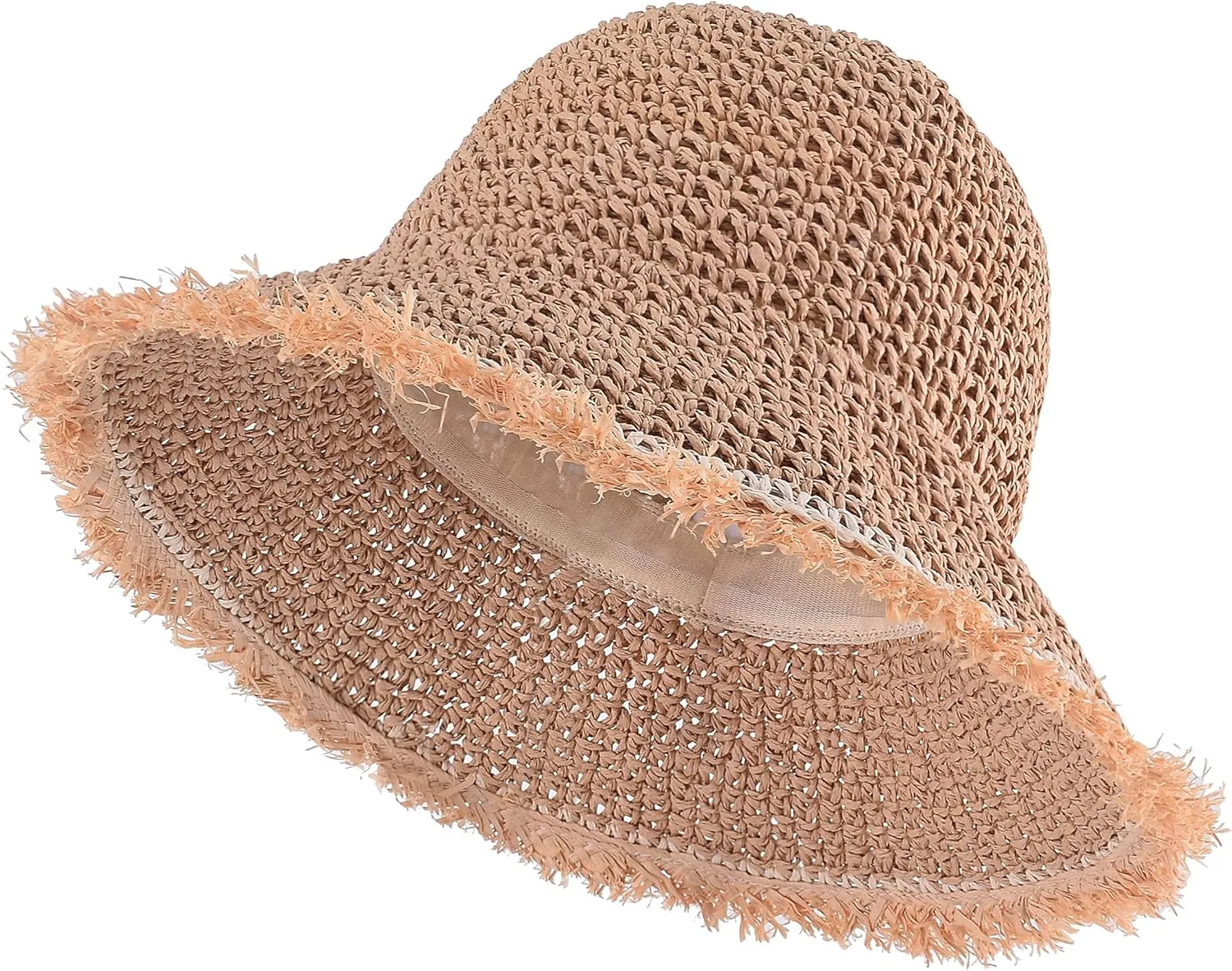 EINSKEY Women's Straw Bucket Hat - UV Protection Lightweight Packable Sun Hat for Outdoor Beach Travel Hiking