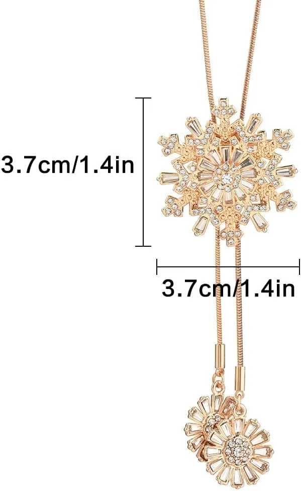 Elegant 2-in-1 Brooch Pins for Women with Chain- Fashion Rhinestone Brooch Pin& Pendant Jewelry for Ladies Shawl Sweater Brooch and Pin for Women
