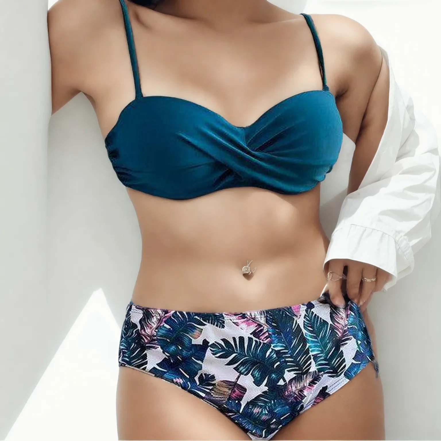 Enchanted Floral High Waist Bikini Set