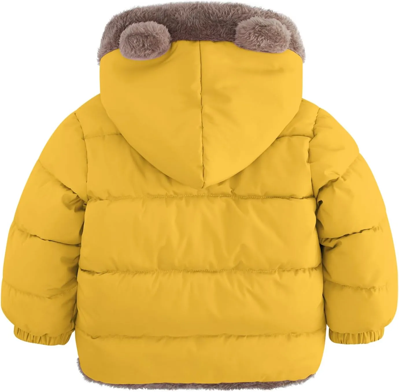 Enlifety 6M-5T Baby Toddler Winter Fleece Coat Boys Girls Cute Bear Ear Hooded Jackets with Pockets