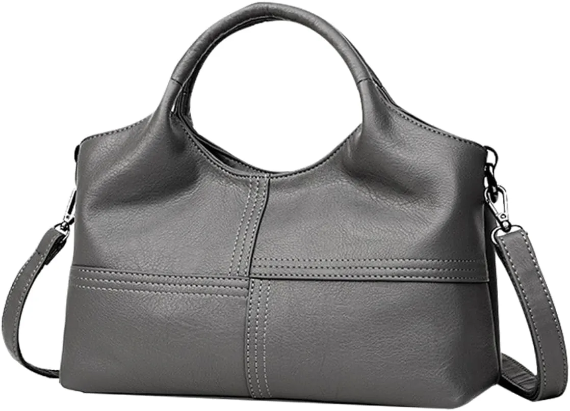 Fashion Women Shoulder Bag Large Capacity Tote Handbag for Office Daily Use Stylish Dark Grey Design Lightweight Versatile Satchel for Women