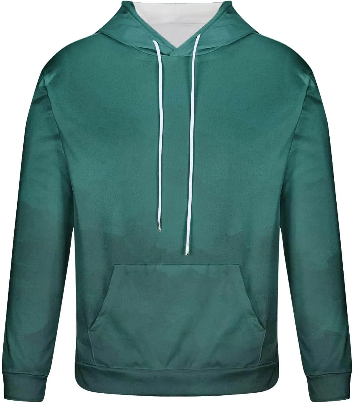 Finelylove Hoodies for Men Loose Fit Gradient Hoodies Pullover Long Sleeve Hooded Collar Drawstring Casual Sweatshirt