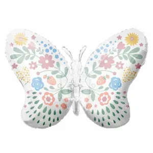 Fluttering Elegance: Lovely Butterfly Foil Balloon  34"  in Multicolor (1/Pk)