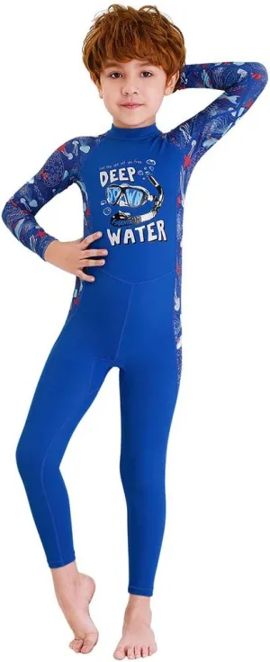 Full Body Kids Swimsuit One Piece Rash Guard Long Sleeve Wetsuit Skin for Girls Boys