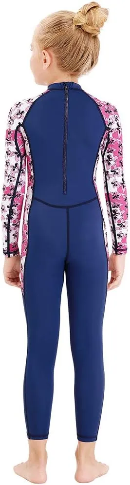 Full Body Kids Swimsuit One Piece Rash Guard Long Sleeve Wetsuit Skin for Girls Boys