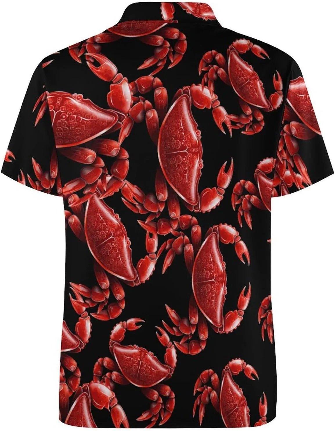 Funny Crab Men's Polo Shirt Casual Golf Polo Shirt Short Sleeve Sports T-Shirt