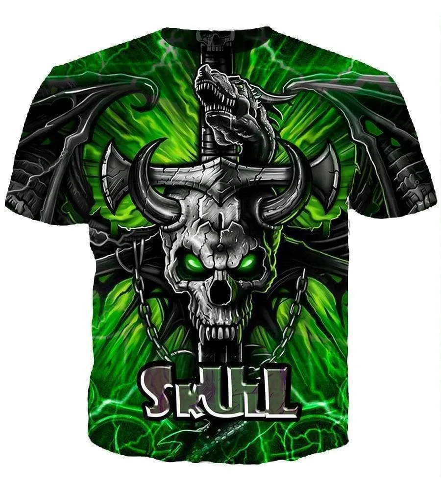 Funny Skull Hoodies - Pullover Skull In The Green Hoodie