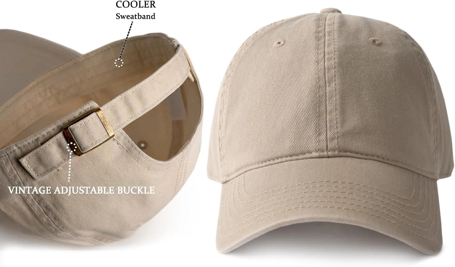 FURTALK Unisex Vintage Washed Unstructured Baseball Cap Washed Cotton Adjustable Dad Hat