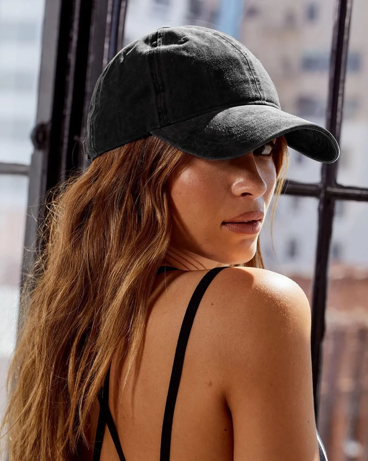 FURTALK Unisex Vintage Washed Unstructured Baseball Cap Washed Cotton Adjustable Dad Hat