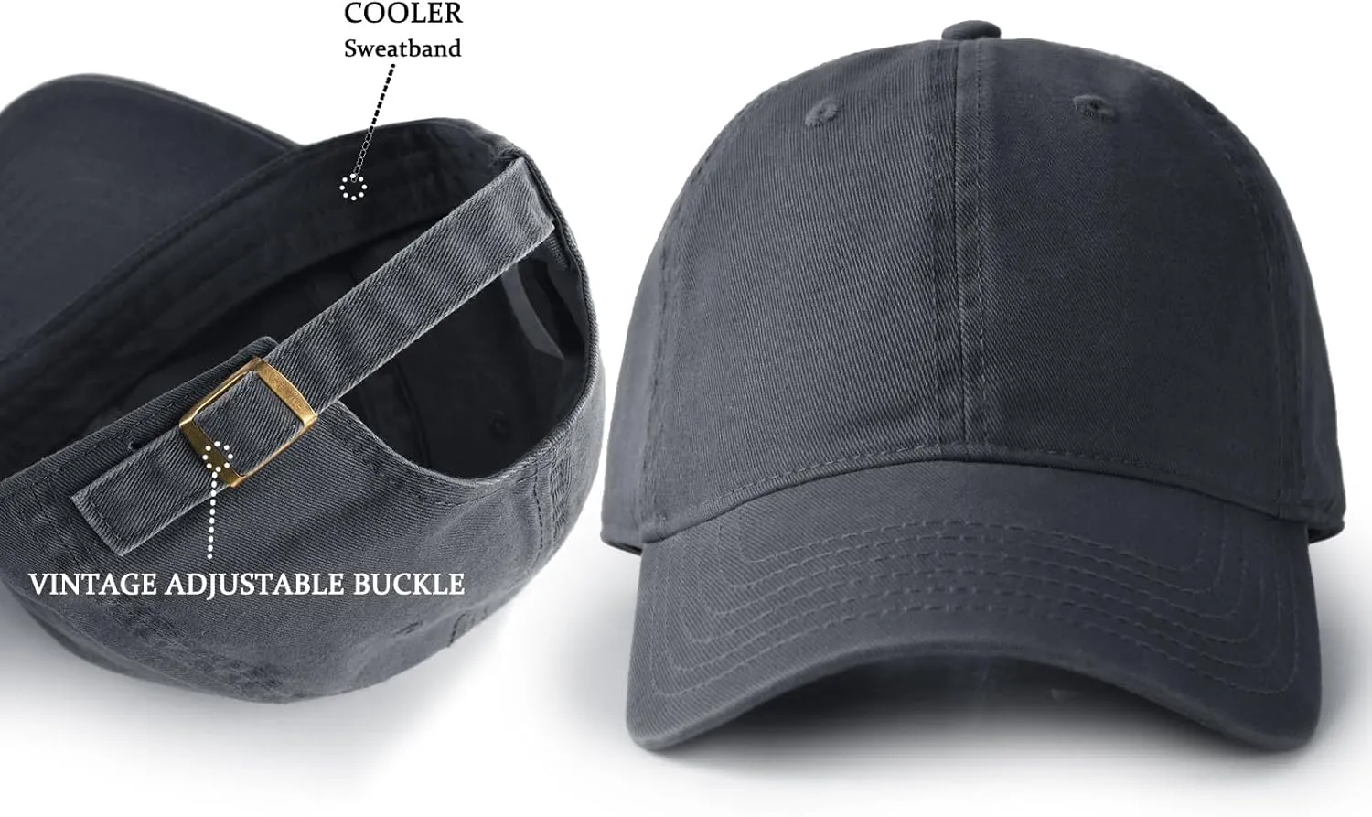 FURTALK Unisex Vintage Washed Unstructured Baseball Cap Washed Cotton Adjustable Dad Hat