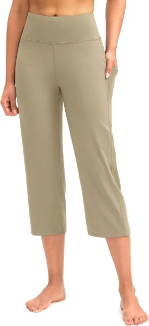 G Gradual Capri Pants for Women High Waist Workout Yoga Pants with Pockets Tummy Control Leggings Crop Straight