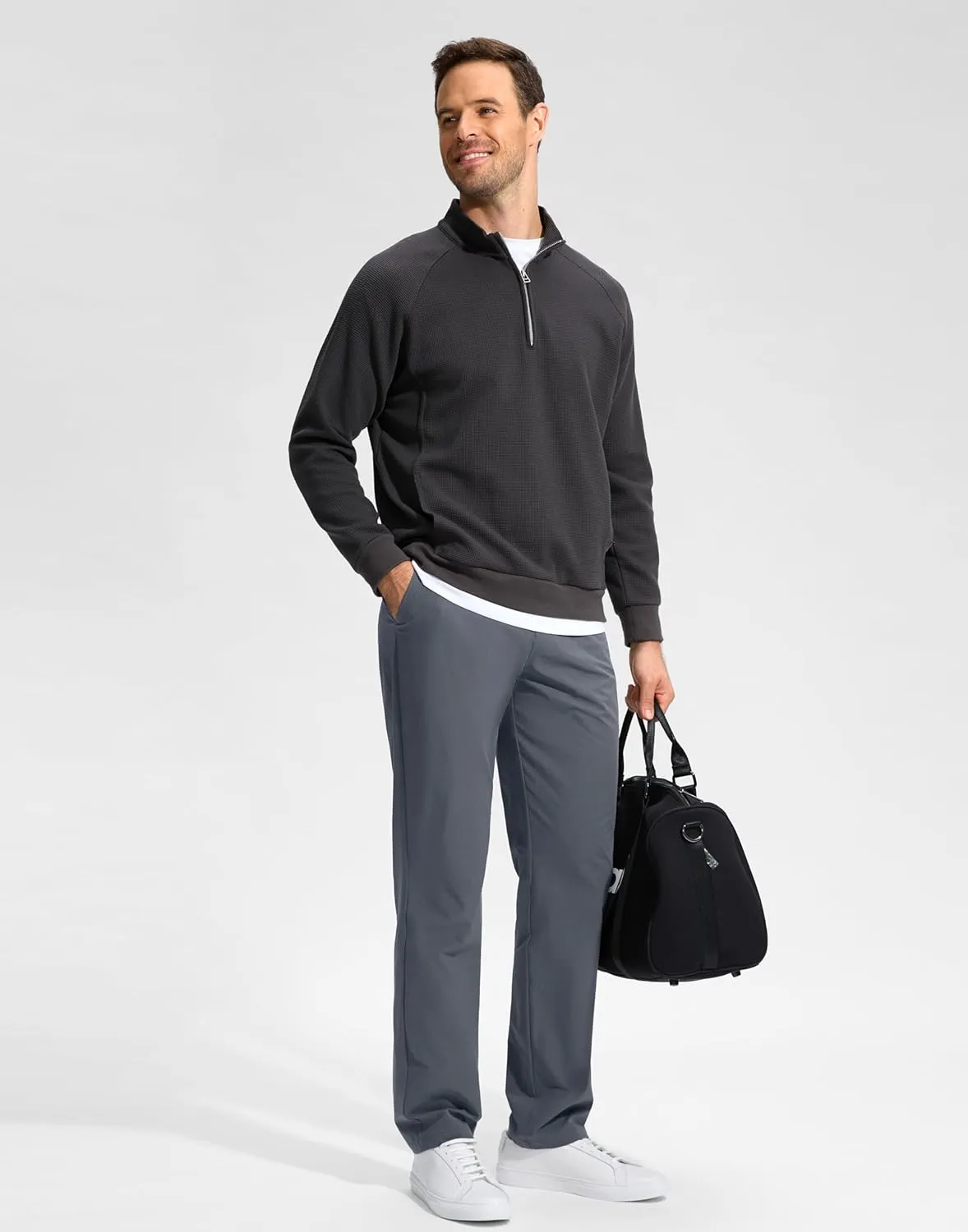 G Gradual Mens Golf Pants Stretch Dress Casual Pants 30"/32"/34" Lightweight Work Travel Slacks for Men with 4 Pockets