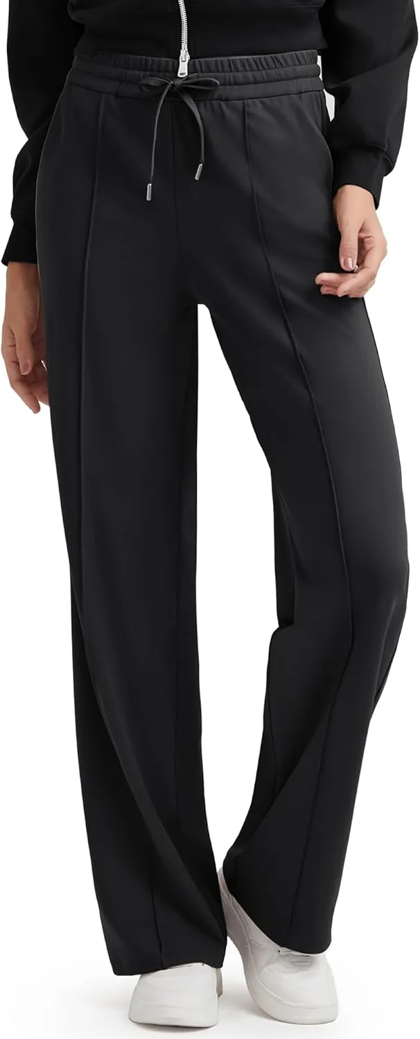 G4Free Womens Sweatpants Wide Leg Yoga Pants with Pockets Drawstring High Waist Casual Lounge Pants Petite/Regular/Tall