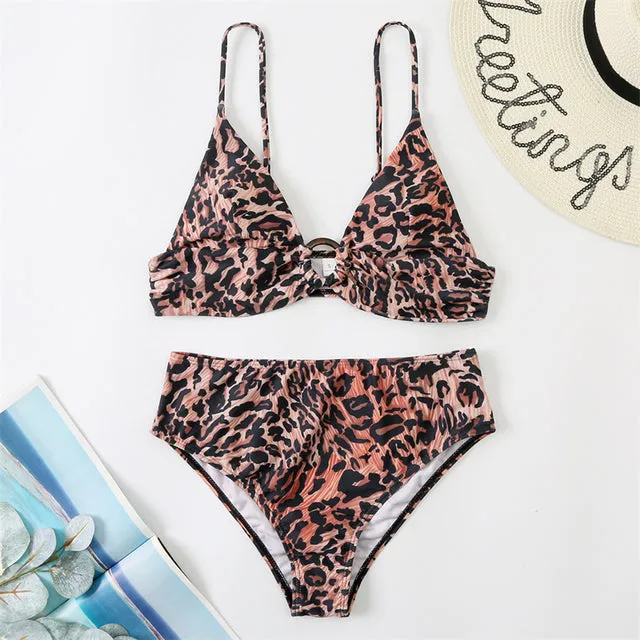 Gabbie Leopard High-waist Push Up Bikini