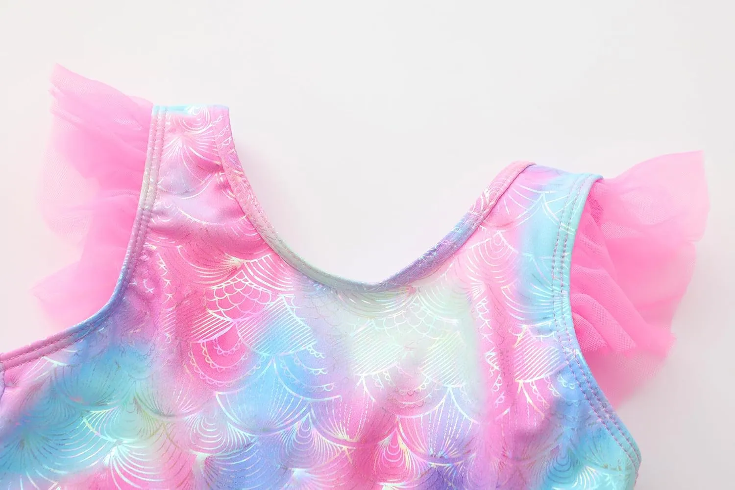 Girl One Piece Swimsuit with Short Modest Beach Swim Dress Printed Skirted Bathing Suit