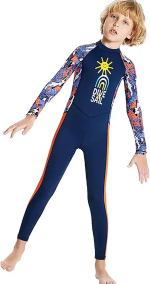 Girls and Boys One Piece Rash Guard Swimsuit Kid Sun Protection Full Body Wetsuit Bathing Suits Sunsuit Swimwear with Zipper