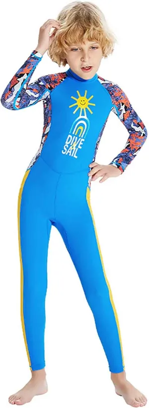 Girls and Boys One Piece Rash Guard Swimsuit Kid Sun Protection Full Body Wetsuit Bathing Suits Sunsuit Swimwear with Zipper