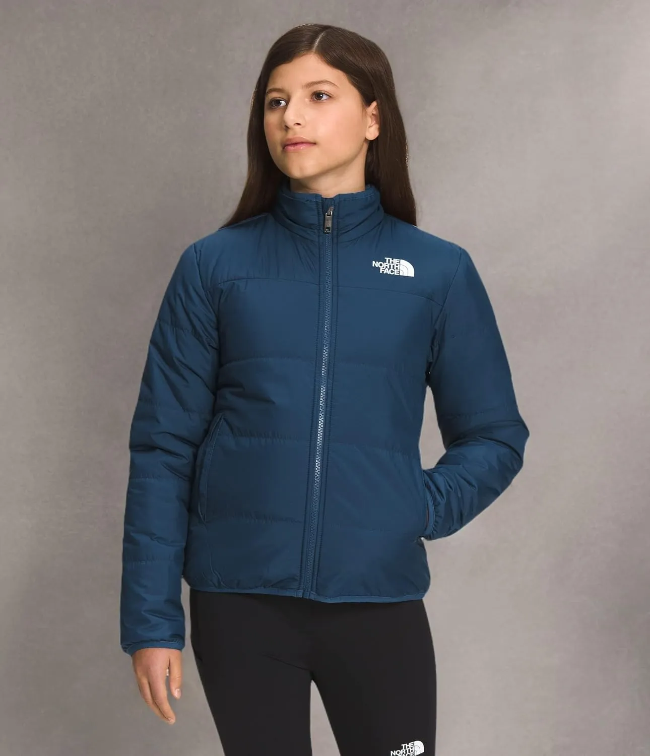 Girls' Reversible Mossbud Swirl Jacket - TNF Black - (Past Season)