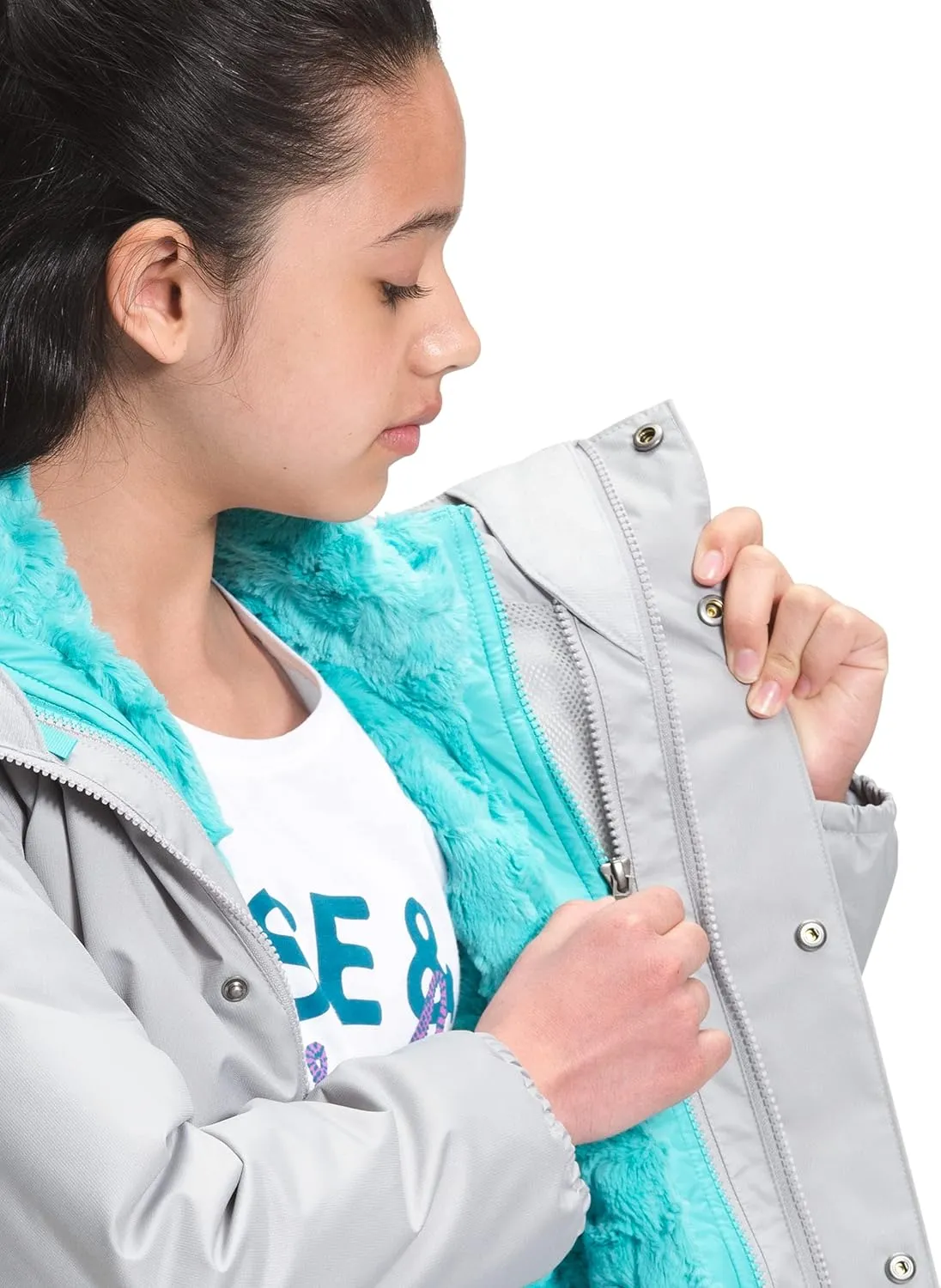 Girls' Reversible Mossbud Swirl Jacket - TNF Black - (Past Season)