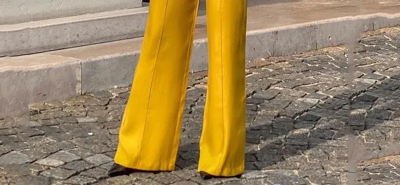 Golden Women's Two-Piece Outfit Set