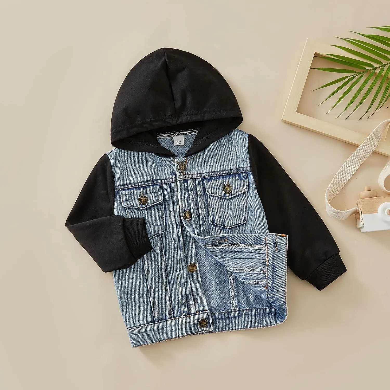 GOOCHEER Toddler Baby Boy Girl Plaid Jacket Hoodie Long Sleeve Button Down Shirts Coats Outerwear Shacket Cardigan Top
