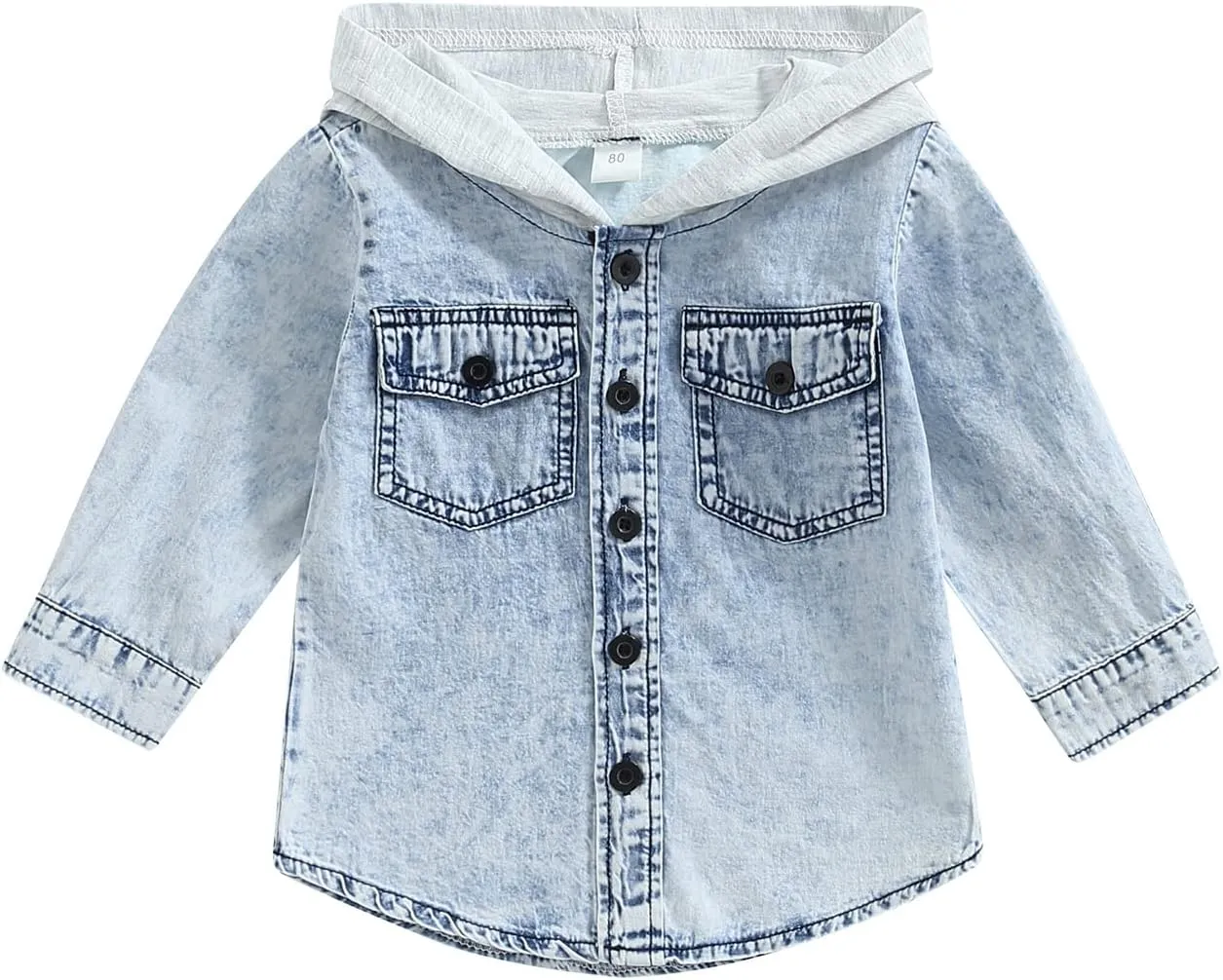 GOOCHEER Toddler Baby Boy Girl Plaid Jacket Hoodie Long Sleeve Button Down Shirts Coats Outerwear Shacket Cardigan Top