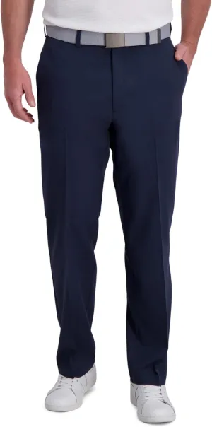 Haggar Men's Cool Right Performance Flex Solid Classic Fit Flat Front Pant (Regular and Big & Tall Sizes)