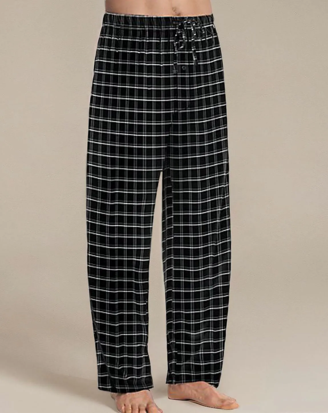 Hanes Men's ComfortSoft Cotton Printed Lounge Pants, 31" Inseam, Pockets, Drawstring/Elastic Waist