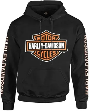 Harley-Davidson Men's Large Bar & Shield Logo Pullover Hoodie, Black