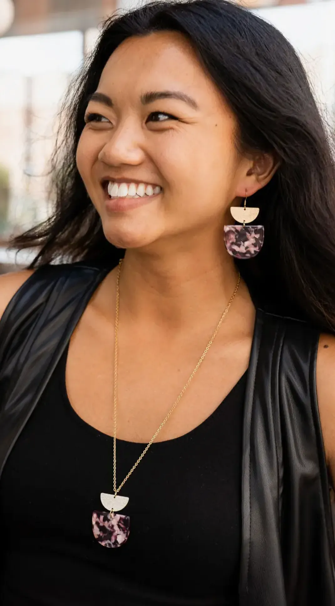 Harper Necklace-Mulberry and Mauve