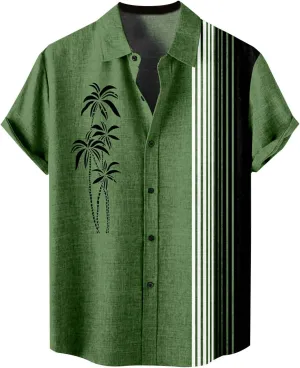 Hawaiian Shirt for Men for Men's Valentines Day Button Shirt Boys Valentines Hawaiian Shirt Bowling Shirt Mens St.