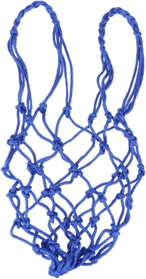 Heavy Duty Drawstring Storage Bag Durable Nylon Mesh Basketball Carrier for Sports Equipment Versatile Blue Bag for Soccer Football and More