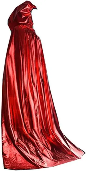 Hemoton Halloween Cloaks Hood and Capes Unisex Full Length Cloak for Costumes Dress-up Party Wear Red