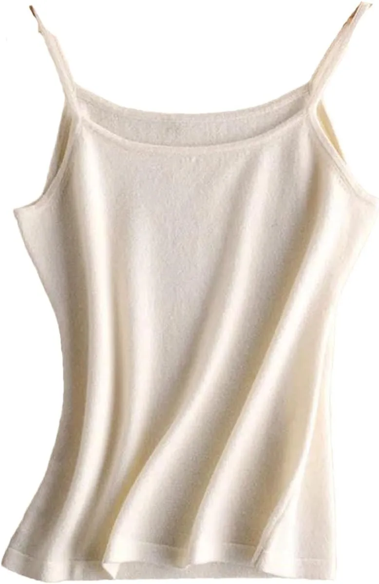 Hgvcfcv Cashmere Suspender Wool Knitted Camisole Cashmere Inner And Outer Wearing Solid Color Wool Womens Tank Tops