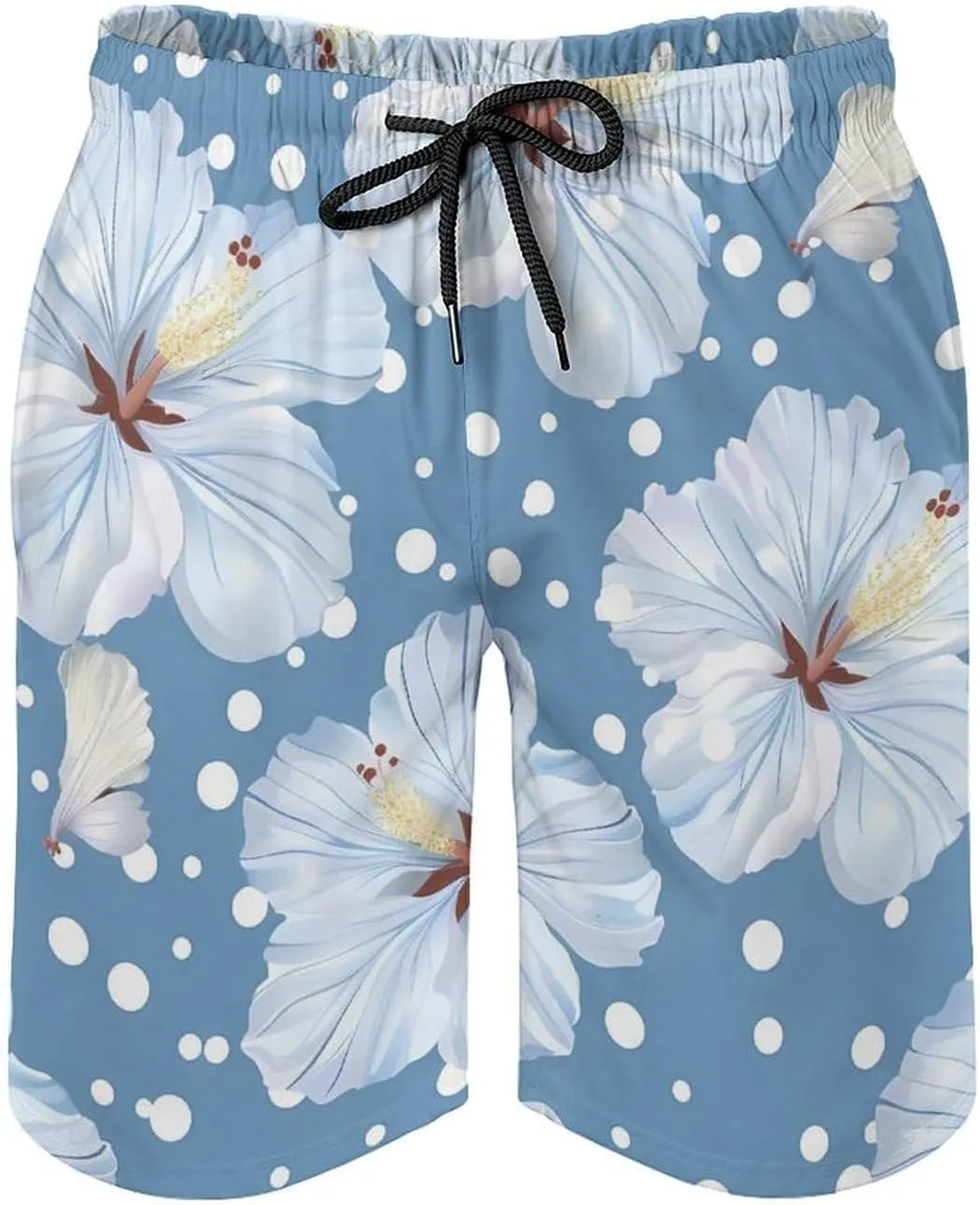 Hibiscus Flowers Men's Swim Trunks Quick Dry Board Shorts Breathable Summer Beach Shorts Bathing Suits