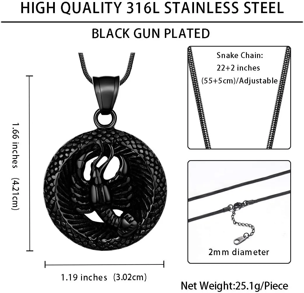 Hipunk 12 Constellation Necklace Zodiac Star Sign Horoscope Pendant 316L Stainless Steel Astrology Birthday Gifts Mens/Women Jewelry