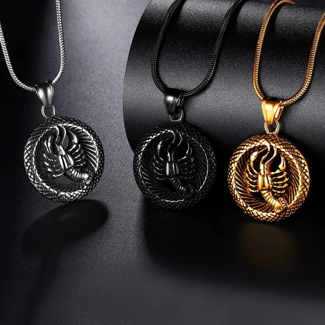 Hipunk 12 Constellation Necklace Zodiac Star Sign Horoscope Pendant 316L Stainless Steel Astrology Birthday Gifts Mens/Women Jewelry
