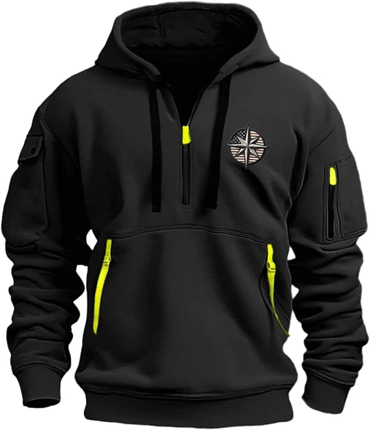 Hoodies For Men Tall Stylish Quarter Zip Pullovers Big And Tall Tactical Sweatshirts Long Sleeve Hoodies With Pockets
