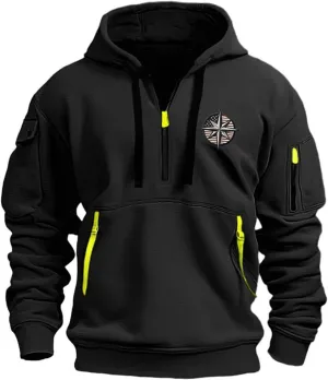 Hoodies For Men Tall Stylish Quarter Zip Pullovers Big And Tall Tactical Sweatshirts Long Sleeve Hoodies With Pockets