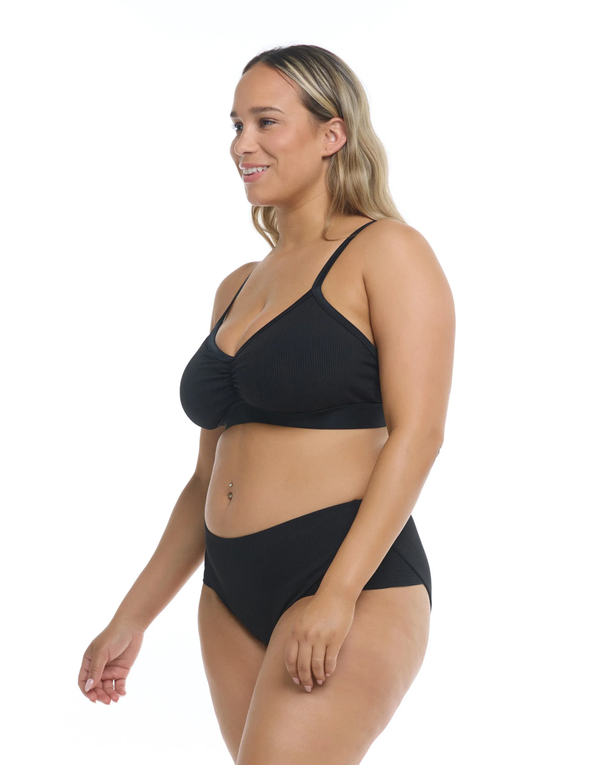 Ibiza  Drew Plus Size Swim Top - Black