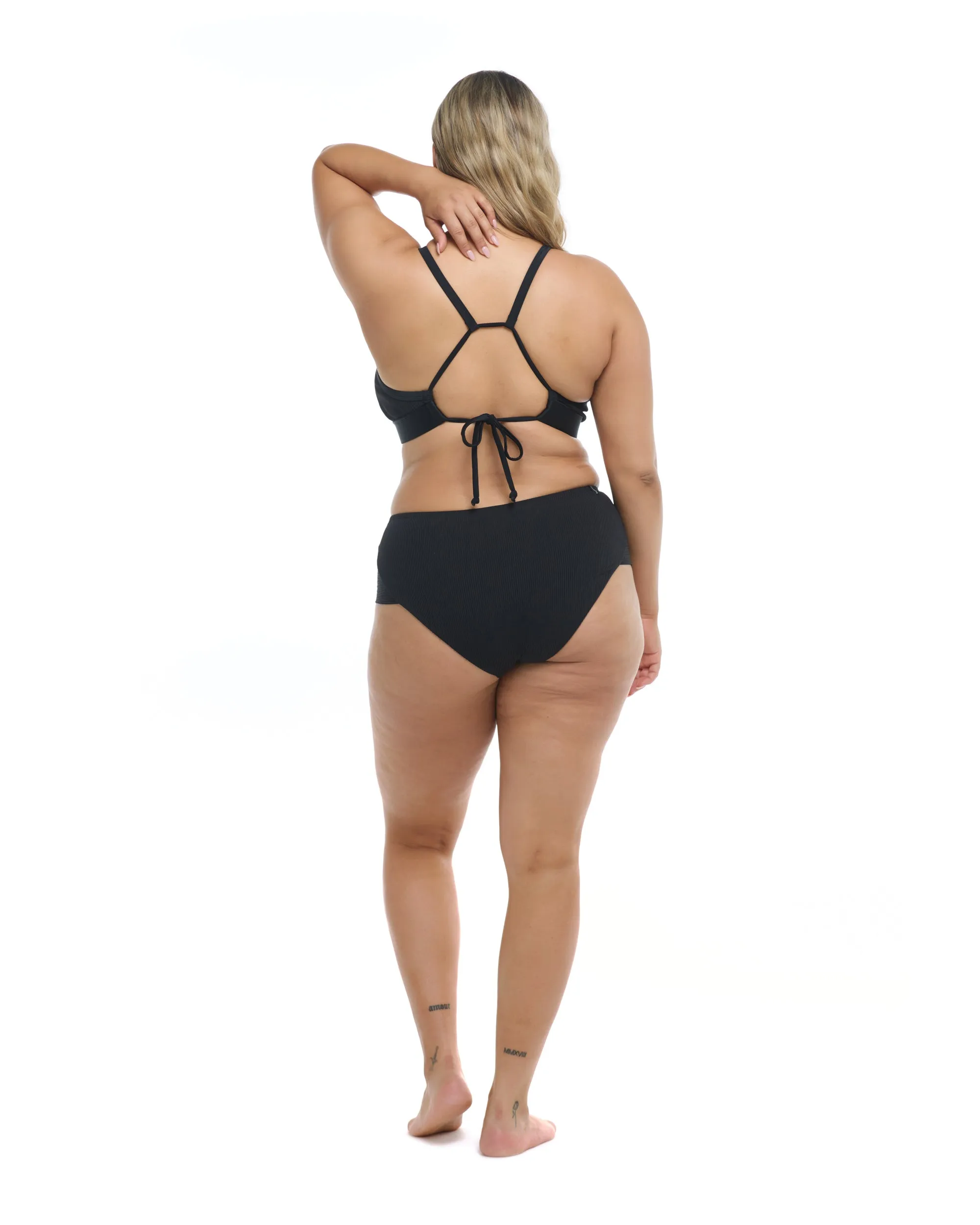Ibiza  Drew Plus Size Swim Top - Black